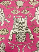 Tiger Republic Fuchsia Hillary Farr Fabric Designs by Covington